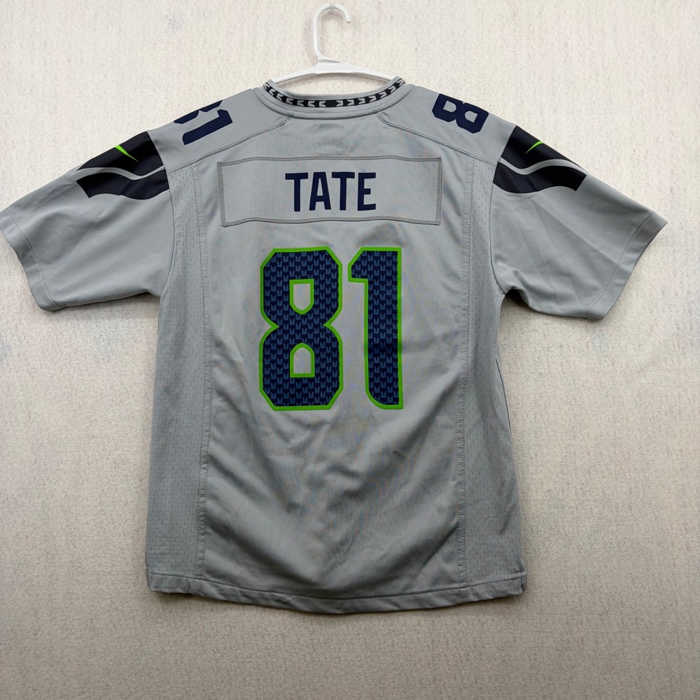 Nike Seattle Seahawks Golden Tate 81 Jersey Kids Large 14-16 Wolf Grey NFL